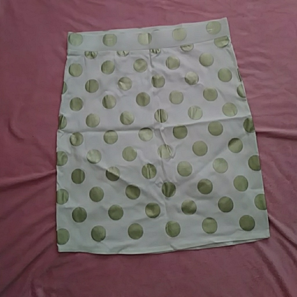 Gold polka dot skirt